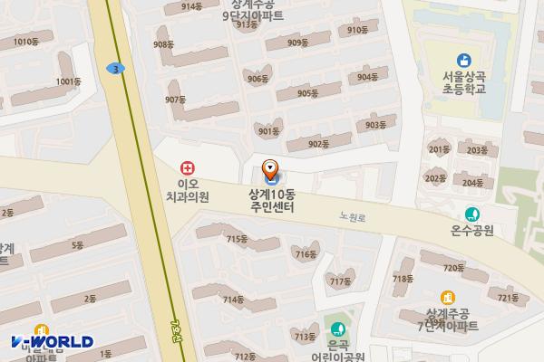 광덕사 일대 위치 지도 — 서울특별시 노원구 상계동