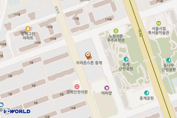 브라운스톤오피스텔 상가 위치 지도 — 서울특별시 노원구 동일로 203가길29