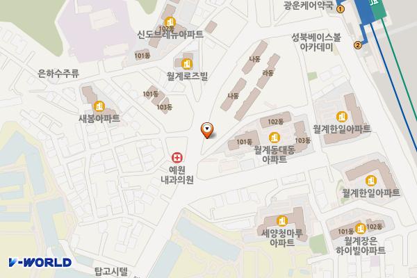 북부농협월계지점 위치 지도 — 서울특별시 노원구 광운로 48