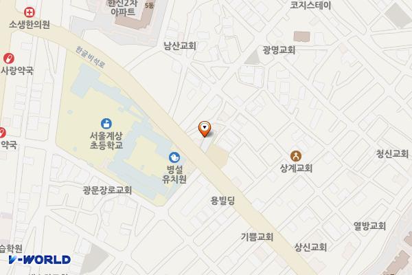 상계5동주민센터 위치 지도 — 서울특별시 노원구 한글비석로 434