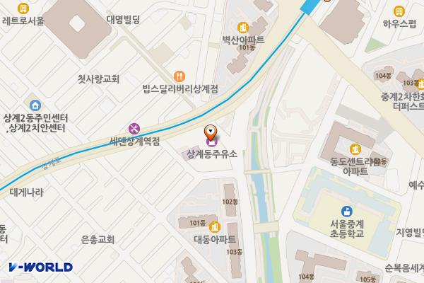 상계동주유소 위치 지도 — 서울특별시 노원구 노원로26길 191 (상계동)