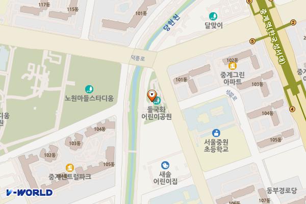 들국화어린이공원 위치 지도 — 서울특별시 노원구 중계2,3동501