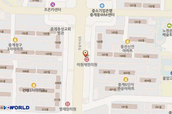 삼부프라자 위치 지도 — 서울특별시 노원구 한글비석로 242