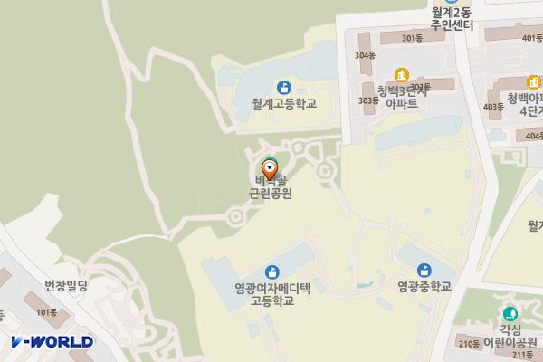 비석골근린공원 위치 지도 — 서울특별시 노원구 월계동 779