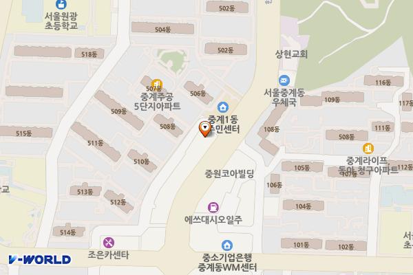대웅빌딩 위치 지도 — 서울특별시 노원구 한글비석로 273