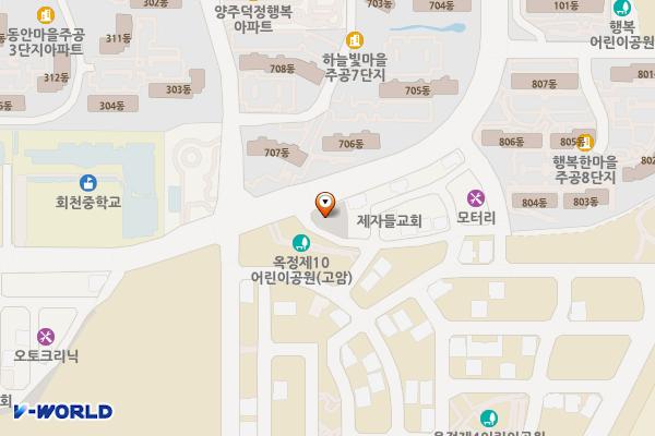 덕정지구(2) 공영주차장 위치 지도 — 경기도 양주시 고암동 588-3