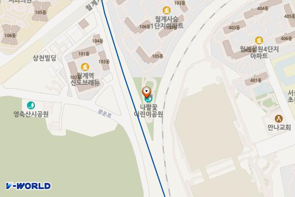 나팔꽃 상상어린이공원 위치 지도 — 서울특별시 노원구 월계3동 321-11