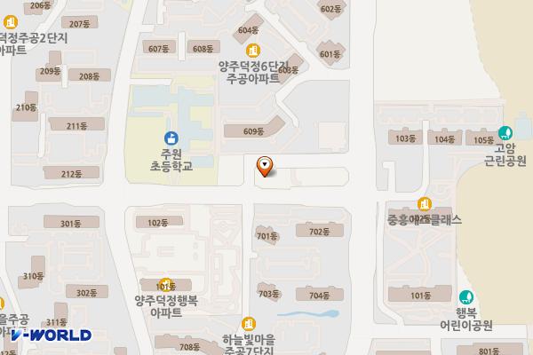 양주시여성보육비젼센터 공영주차장 위치 지도 — 경기도 양주시 고암동 580-7