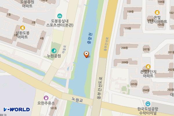 노원교 화장실 위치 지도 — 서울특별시 노원구 상계동 1150-36
