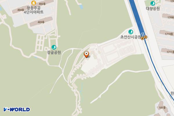 초안산 캠핑장 위치 지도 — 서울특별시 노원구 월계동 750번지 일대