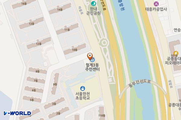월계3동주민센터 위치 지도 — 서울특별시 노원구 마들로 57