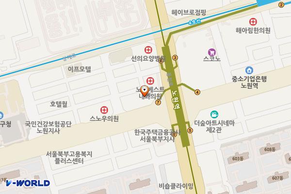 교보생명 위치 지도 — 서울특별시 노원구 노해로467