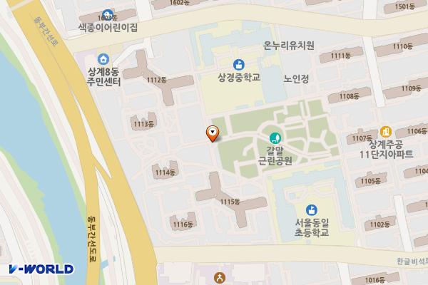 갈말근린공원 위치 지도 — 서울특별시 노원구 상계8동656-1
