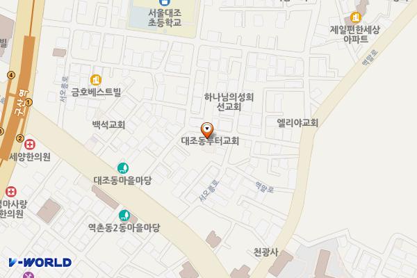 대조동 루터교회 개방화장실 위치 지도 — 서울특별시 은평구 서오릉로 10길 12-6