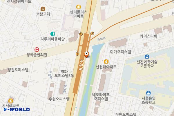 불광천미디어센터 화장실 위치 지도 — 서울특별시 은평구 증산로476