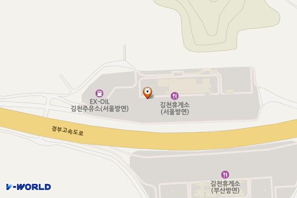 김천(서울) 휴게소 위치 지도 — 경상북도 김천시 농소면 경부고속도로 194 (신촌리)