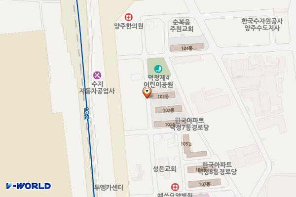 덕정8통노상주차장(2) 위치 지도 — 경기도 양주시 덕정동 286-43