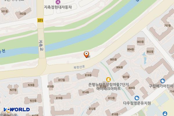 상징녹지대 공중화장실 위치 지도 — 서울특별시 은평구 북한산로 85