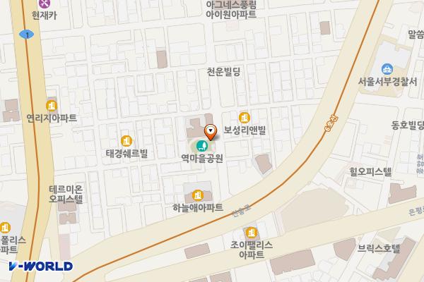 역마을어린이공원 공중화장실 위치 지도 — 서울특별시 은평구 진흥로1길 9