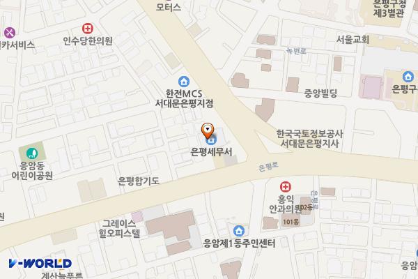 은평세무서 공중화장실 위치 지도 — 서울특별시 은평구 서오릉로 7