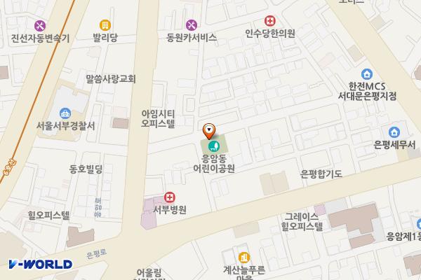 응암어린이공원 공중화장실 위치 지도 — 서울특별시 은평구 은평로11길 10