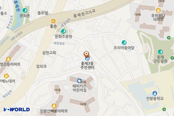 홍제3동 주민센터 위치 지도 — 서울특별시 서대문구 세검정로4길 32