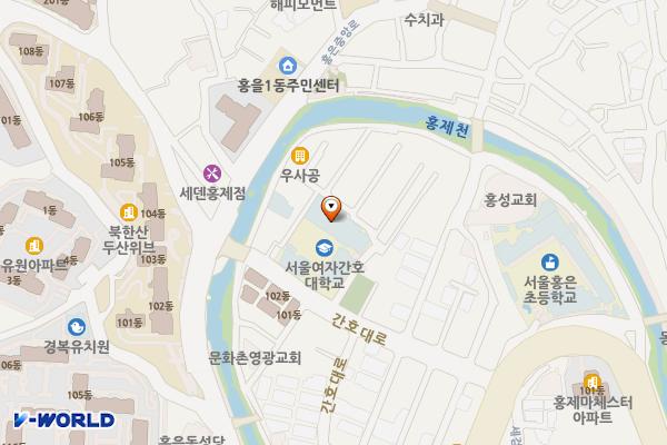 서울여자간호대학 간호실습관 위치 지도 — 서울특별시 서대문구 간호대로 38