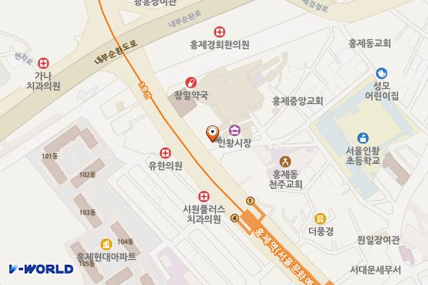 맥도날드(홍제점) 개방화장실 위치 지도 — 서울특별시 서대문구 통일로 468