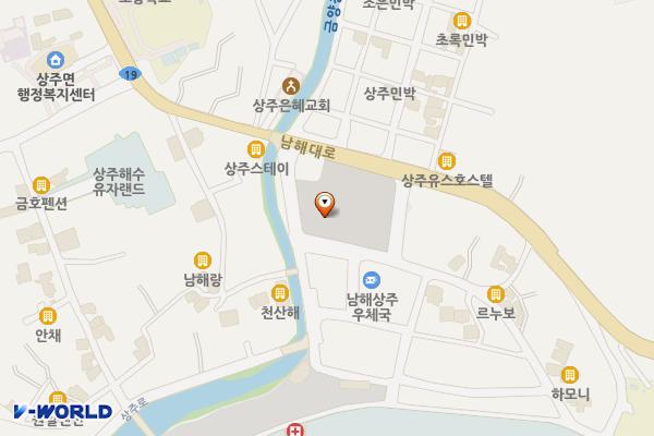 상주은모래비치 주차장 위치 지도 — 경상남도 남해군 상주면 상주리 1227