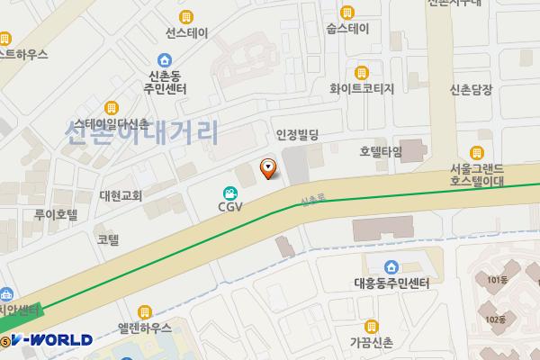 SK BROADBAND 개방화장실 위치 지도 — 서울특별시 서대문구 신촌로 135