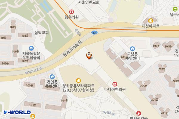 독립문 문화공원 공중화장실 위치 지도 — 서울특별시 서대문구 통일로 207 (영천동)