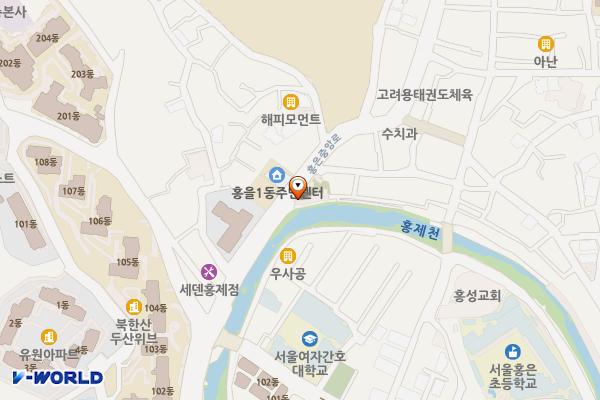 홍은1 공중화장실 위치 지도 — 서울특별시 서대문구 홍은중앙로 86