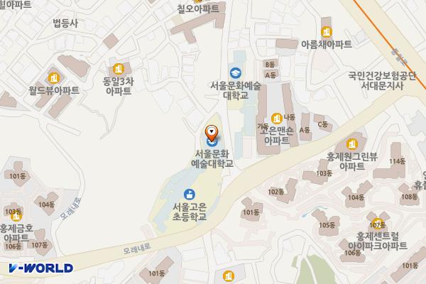 디지털서울문화예술대학교 화장실 위치 지도 — 서울특별시 서대문구 통일로37길 60