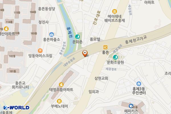 홍제2 공중화장실 위치 지도 — 서울특별시 서대문구 세검정로4길 129-23