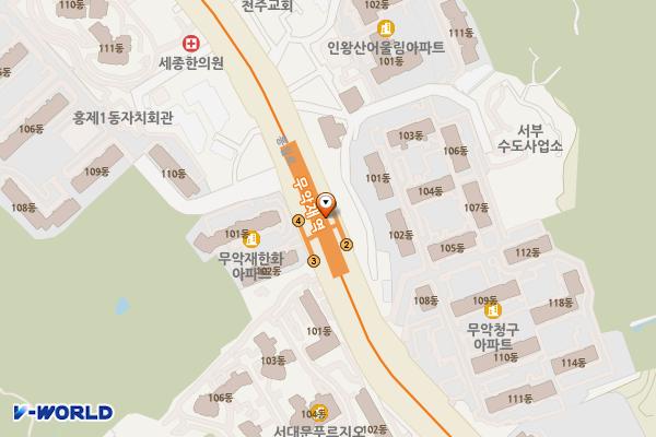 3호선 독립문역 위치 지도 — 서울특별시 서대문구 통일로 지하 361
