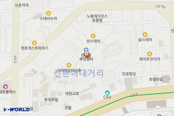 신촌동 자치회관 위치 지도 — 서울특별시 서대문구 연세로2나길 48