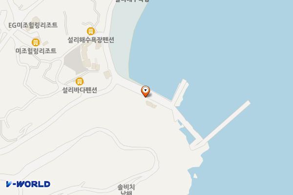 설리해수욕장 주차장 위치 지도 — 경상남도 남해군 미조면 송정리 961-5