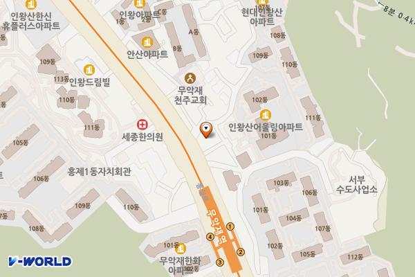 홍제동주유소 화장실 위치 지도 — 서울특별시 서대문구 통일로 372