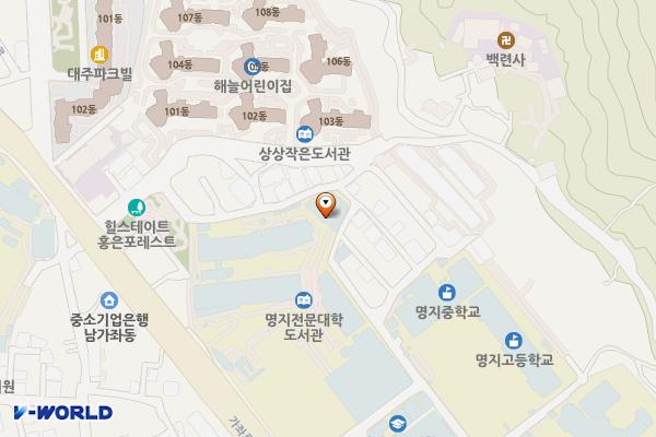 명지전문대학 실험실습및연구동 화장실 위치 지도 — 서울특별시 서대문구 가좌로 134