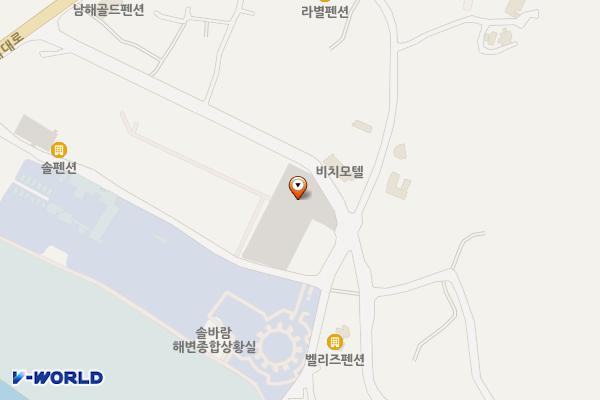 송정솔바람해변 주차장 위치 지도 — 경상남도 남해군 미조면 송정리 1130