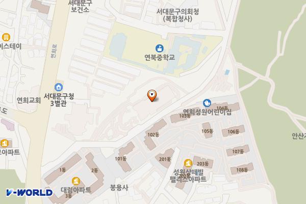 서대문자연사박물관 위치 지도 — 서울특별시 서대문구 연희로32길 51