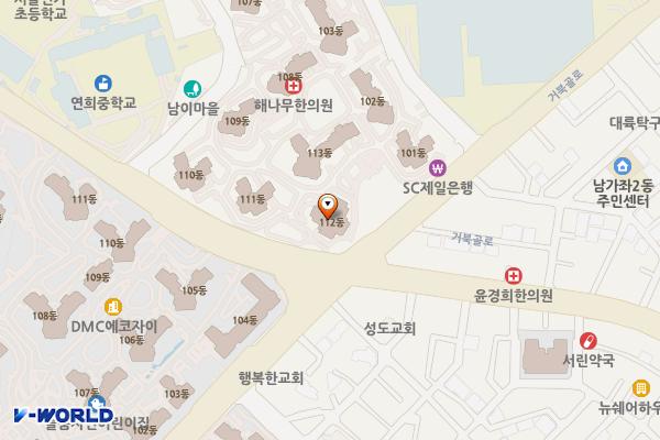 DMC센트럴아이파크 개방화장실 위치 지도 — 서울특별시 서대문구 증가로 150
