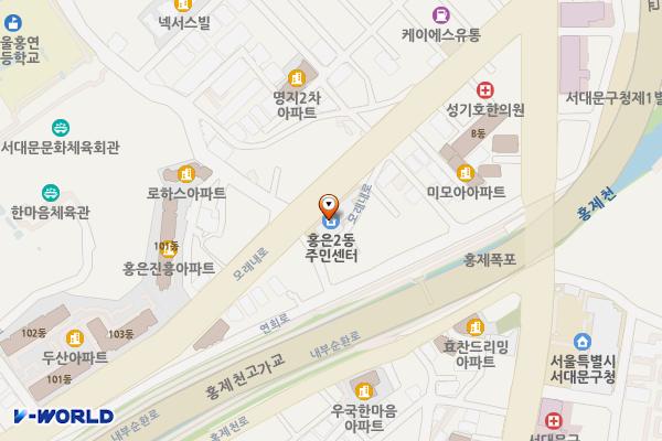 홍은2동 주민센터 위치 지도 — 서울특별시 서대문구 모래내로334