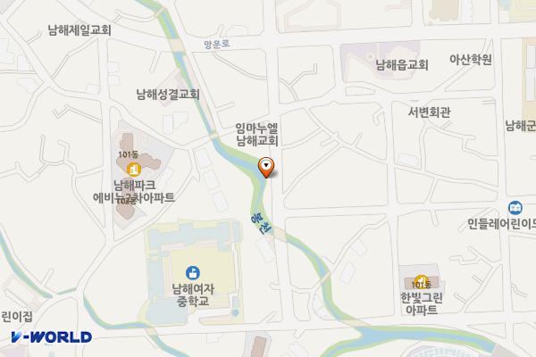 모아원룸 옆 주차장 위치 지도 — 경상남도 남해군 남해읍 서변리 327-3