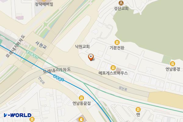 삼미상사㈜ 서부주유소 화장실 위치 지도 — 서울특별시 서대문구 성산로 255