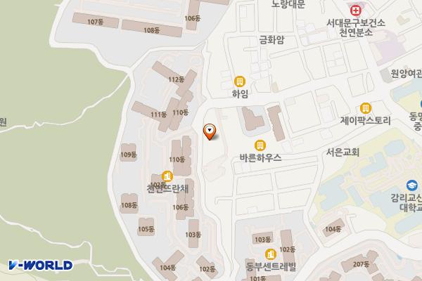 서대문노인종합복지관 위치 지도 — 서울특별시 서대문구 독립문로8길 57