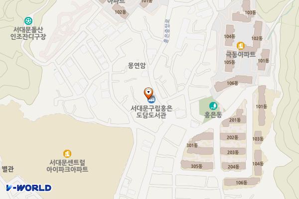 홍은도담도서관 위치 지도 — 서울특별시 서대문구 홍은중앙로 129