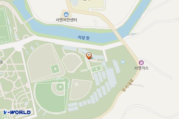 스포츠파크 주차장 위치 지도 — 경상남도 남해군 서면 스포츠파크길 15