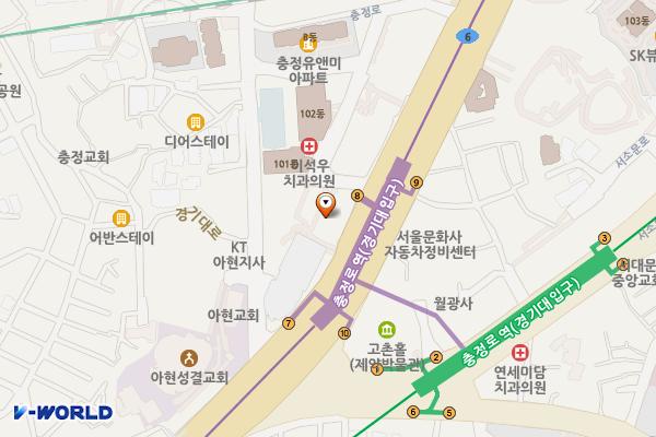 삼창빌딩 개방화장실 위치 지도 — 서울특별시 서대문구 충정로 13