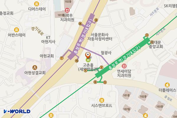 종근당빌딩 개방화장실 위치 지도 — 서울특별시 서대문구 충정로 8